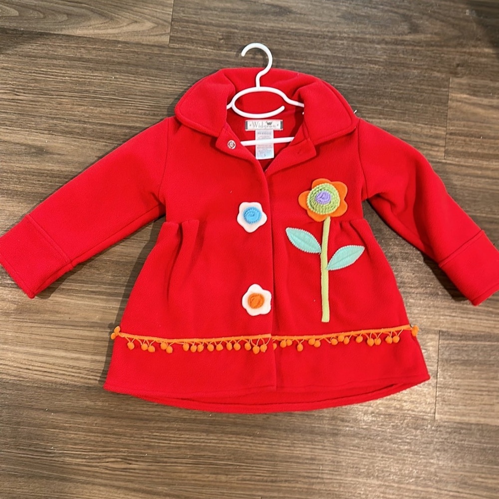 Widgeon Red Flower & PomPom Coat